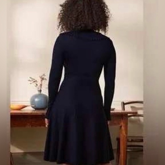 Boden of London Navy Abercorn Knit Dress Size 8P Cottagecore Old Money Timeless - Picture 2 of 13
